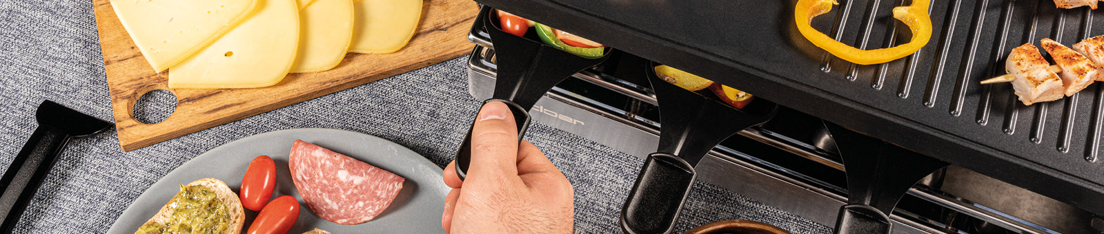Das Bild zeigt den Raclettegrill Cloer 6458.