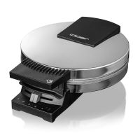 Das Bild zeigt das Waffeleisen Cloer 0185 in Chrom glänzend.