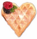 Das Bild zeigt ein Waffelherz.